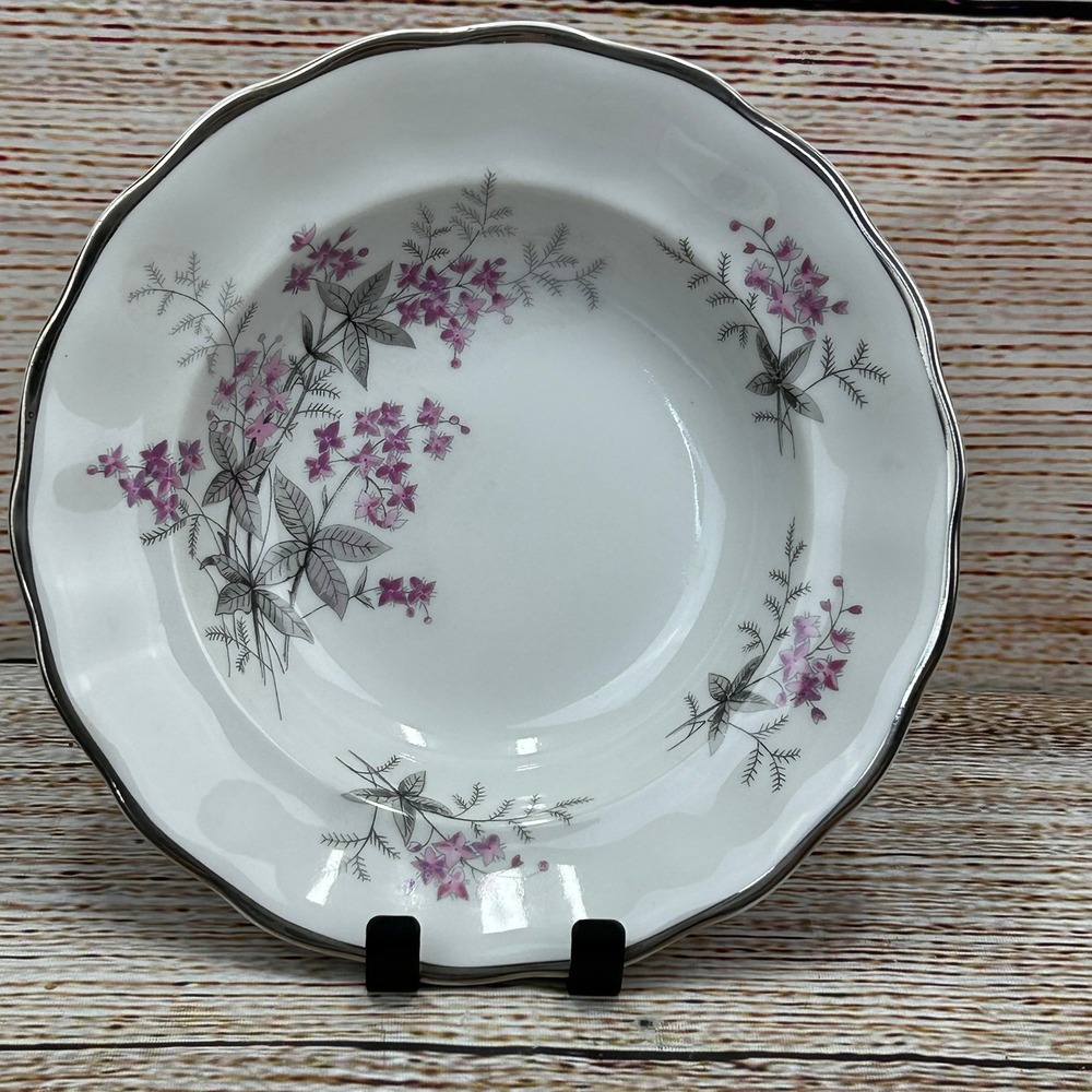 Favolina Karolina Jarolina Poland 3879 Soup Bowl‎ Silver Scalloped Floral 10